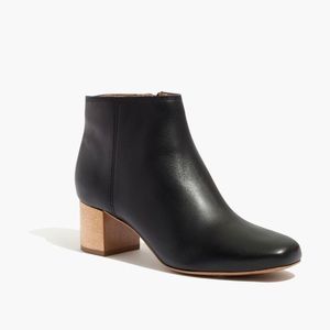Madewell Lucien Black Ankle Booties